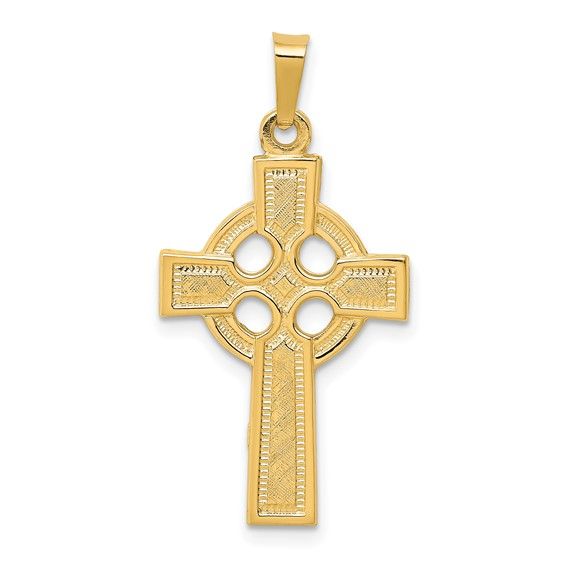 14kt Gold Celtic Cross Charm