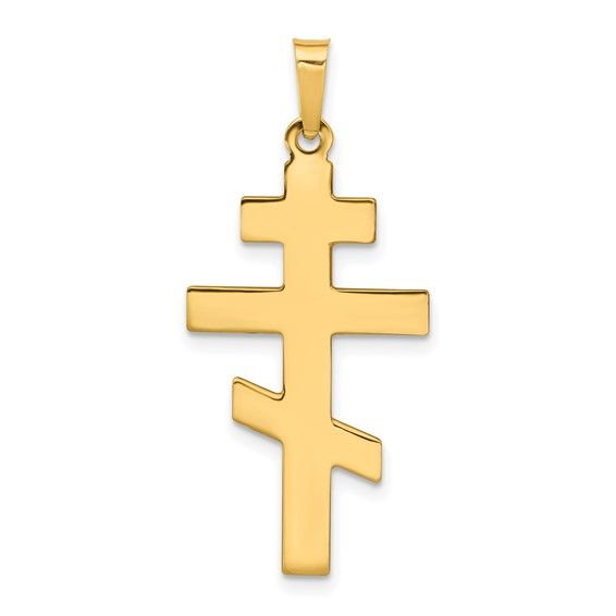 14kt Gold Eastern Orthodox Cross Charm