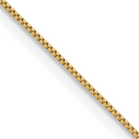 14kt Gold 20&quot; .5mm Box Link Chain