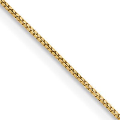 14kt Gold 24&quot; .5mm Box Link Chain