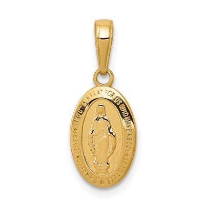 14kt Gold Miraculous Medal Charm