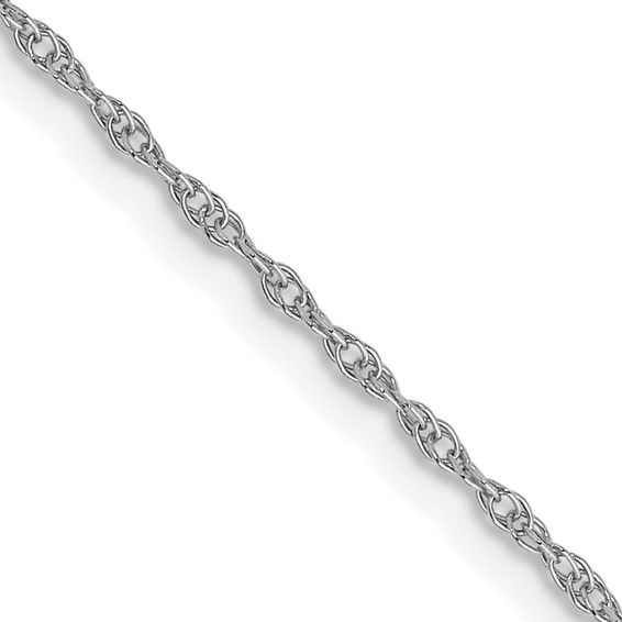 14kt White Gold 18&quot; .95mm Cable Rope Chain