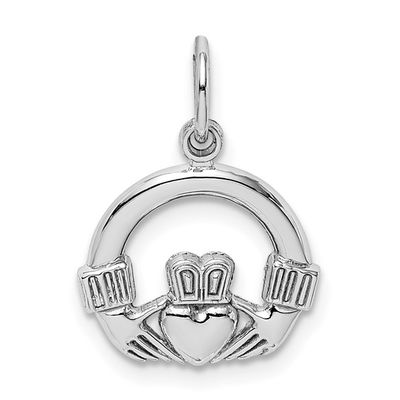 14kt White Gold Claddagh Pendant
