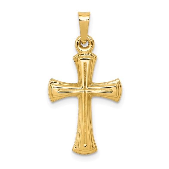 14kt Gold Hollow Cross Pendant