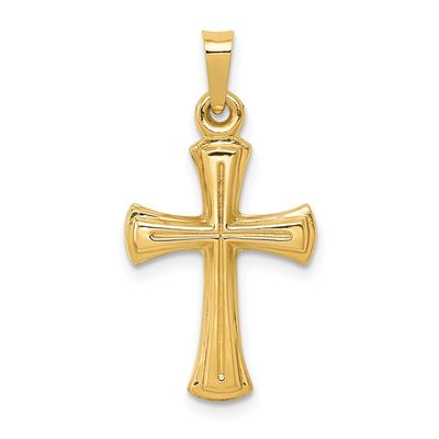 14kt Gold Hollow Cross Pendant