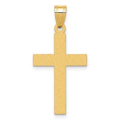 14kt Gold Polished Cross Pendant (Medium)