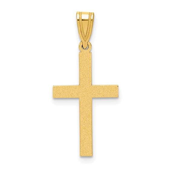14kt Gold Polished Cross Pendant (Small)