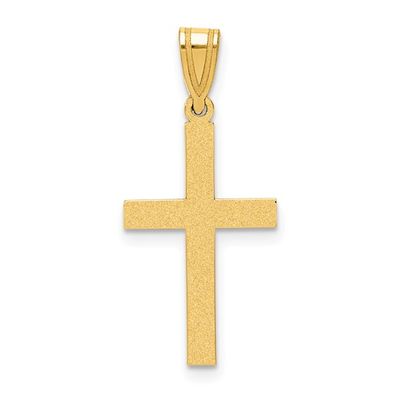 14kt Gold Polished Cross Pendant (Small)