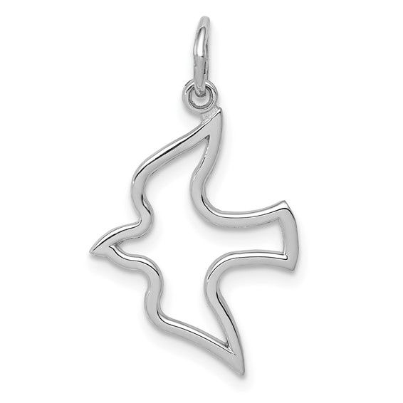 14kt White Gold Dove Charm