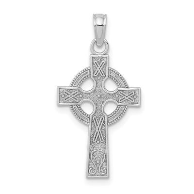 14kt White Gold Celtic Cross Pendant