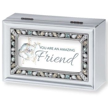 Amazing Friend Silver Music Box