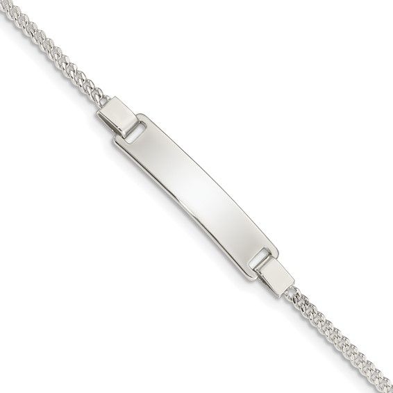 Sterling Silver Adjustable Baby ID Bracelet Disc.
