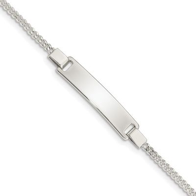 Sterling Silver Adjustable Baby ID Bracelet Disc.