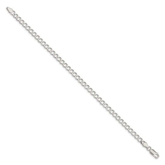 Sterling Silver 7&quot; Flat Curb Bracelet