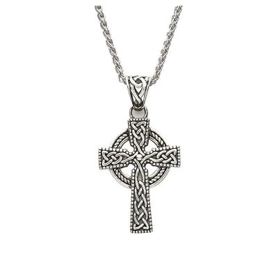 Sterling Silver Unisex Celtic Cross on a 20&quot; Sterling Silver Chain
