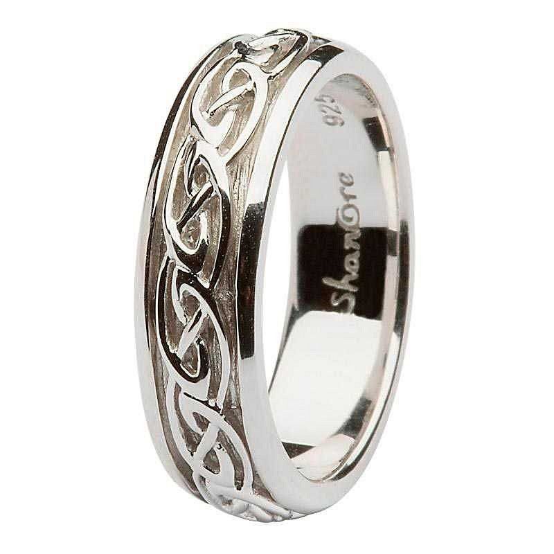 Sterling Silver Celtic Ladies Ring Disc.