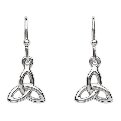 Sterling Silver Trinity Knot Drop Earrings