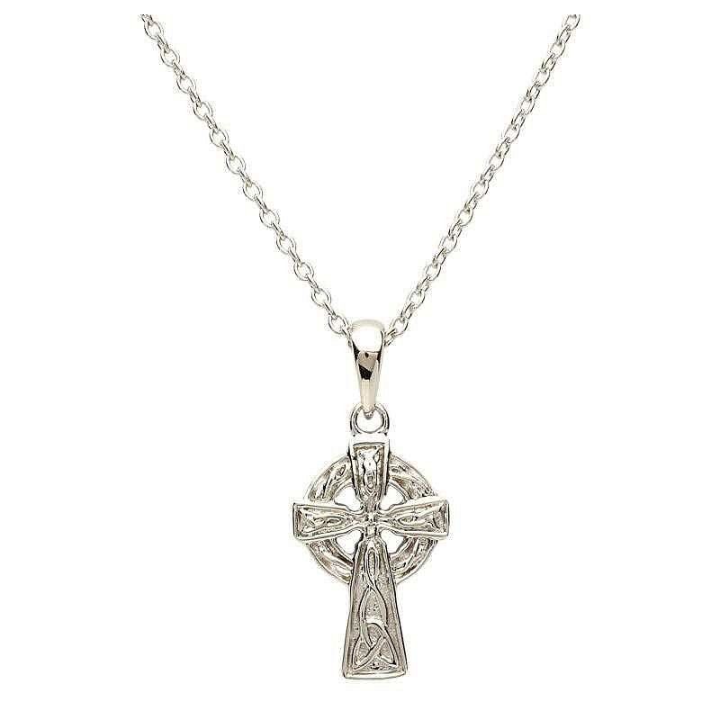 Sterling Silver Celtic Cross on a 18&quot; Sterling Silver Chain