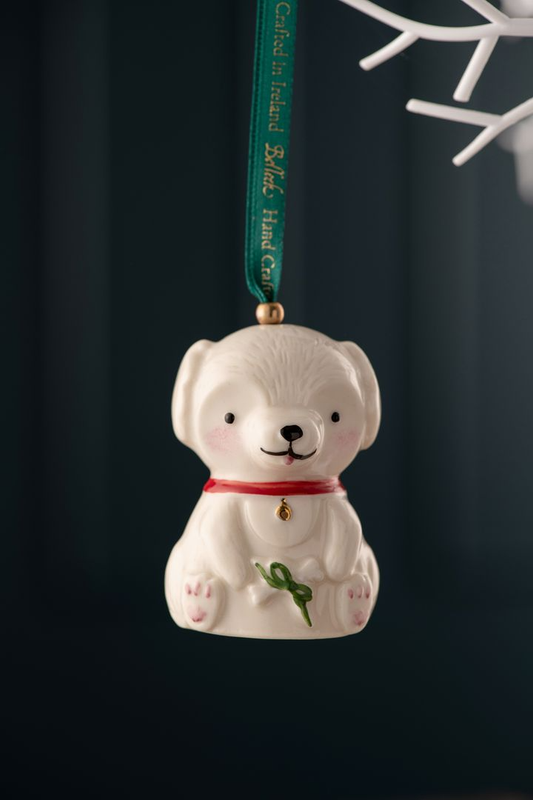 Belleek Doggy Ornament