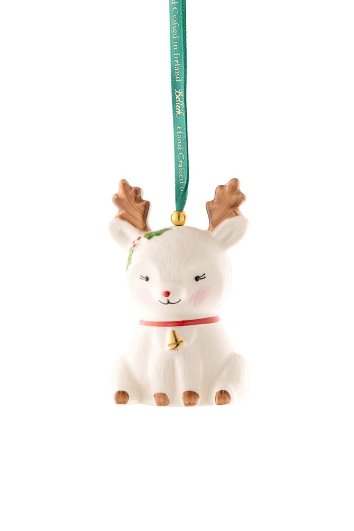 Belleek Reindeer Ornament