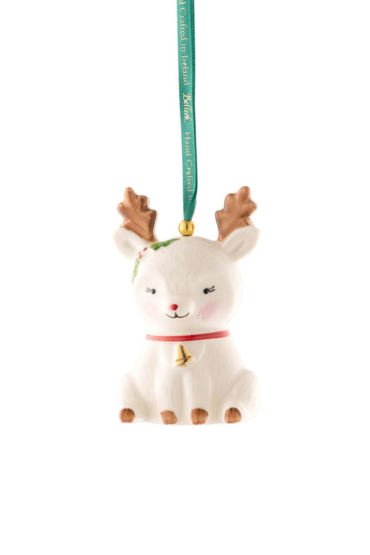 Belleek Reindeer Ornament