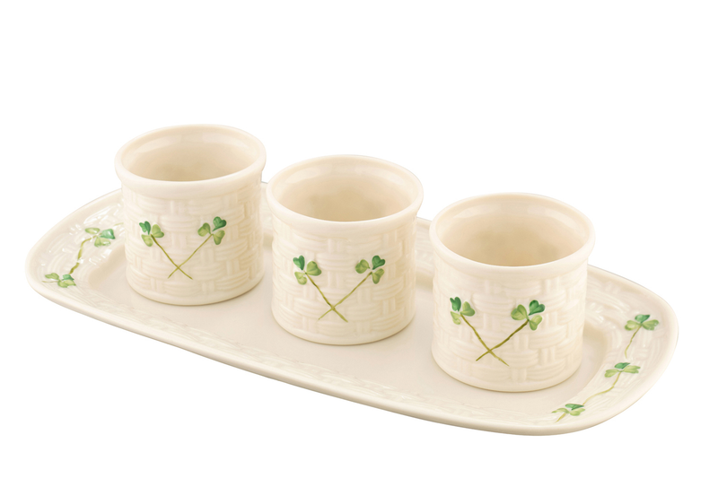 Belleek Shamrock Tapas Set