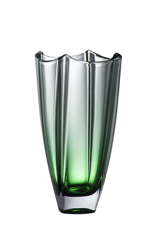 Galway Irish Crystal Emerald 10&quot; Square Vase