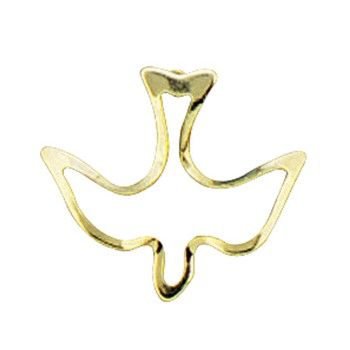 Cut Out Dove Gold Lapel Pin