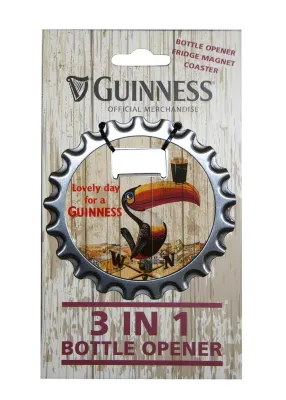 Guinness® 3 in1 Bottle Opener, Magnet &amp; Coaster