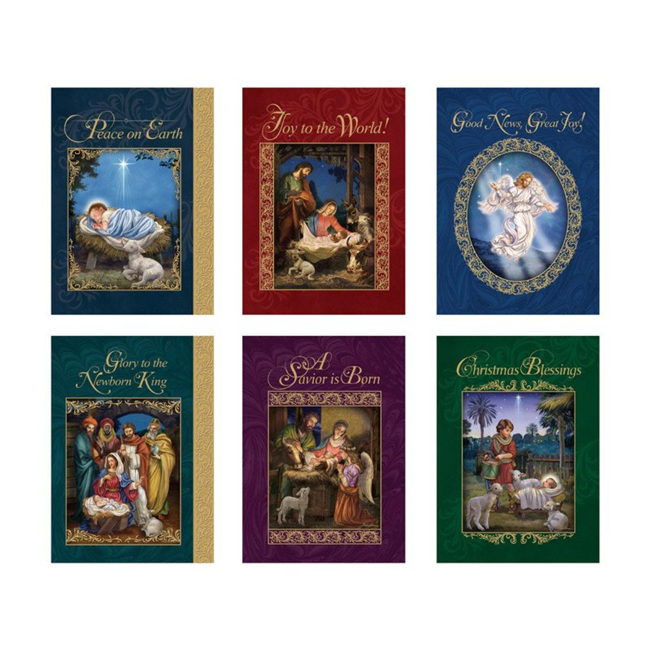 God&#39;s Gift of Love Christmas Cards with Envelope (6 Assorted Styles)- 24 cards per box