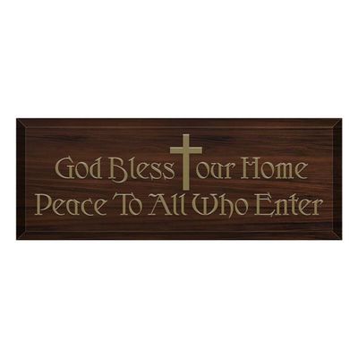 God Bless Our Home Wood Plaque