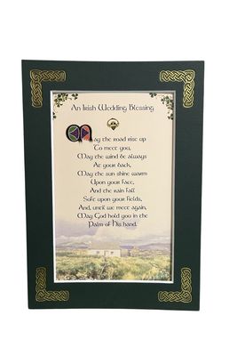 An Irish Wedding Blessing- May the Road- 8x10 Print, Matted and Framed- Disc.