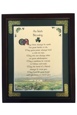 An Irish Blessing- May there always be- 8x10 Print, Matted and Framed- Disc.