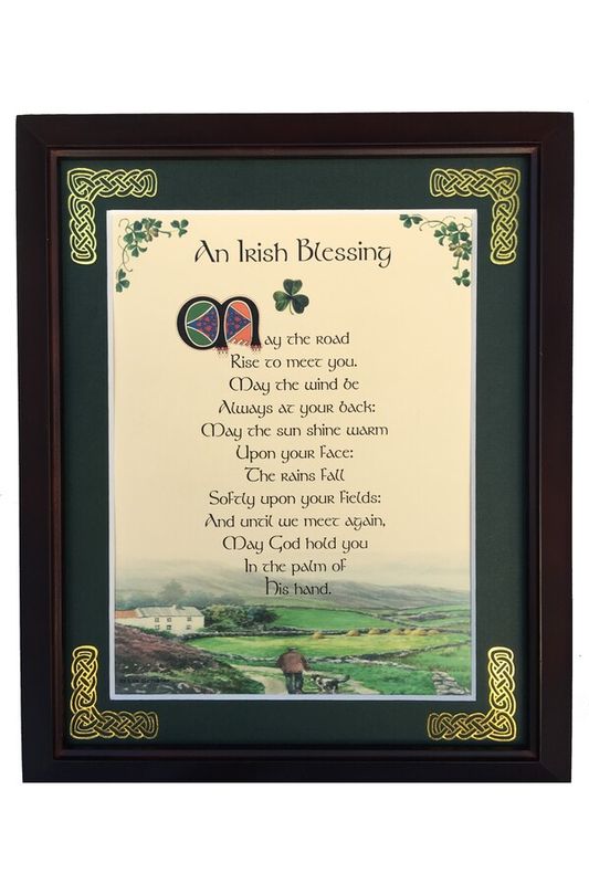 An Irish Blessing- May the Road- 8x10 Print, Matted and Framed