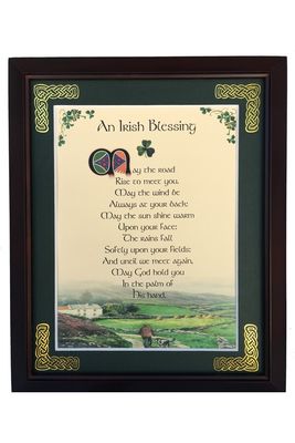 An Irish Blessing- May the Road- 8x10 Print, Matted and Framed