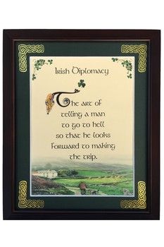 Irish Diplomacy- 8x10 Print, Matted and Framed