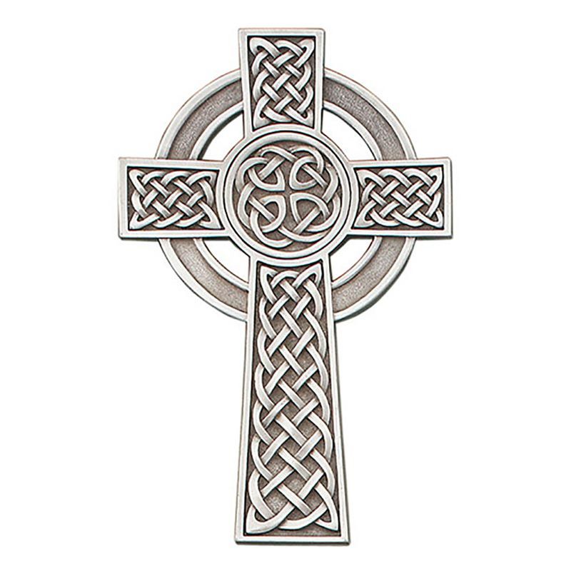 8&quot; Knotted Celtic Cross, Pewter