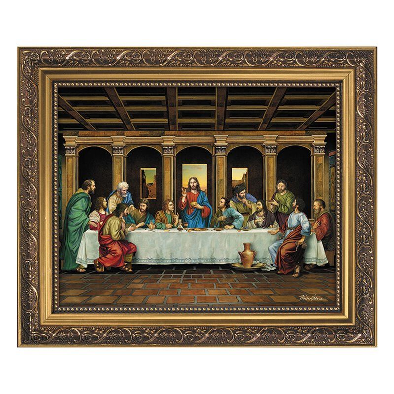 13&quot; Last Supper Framed Picture