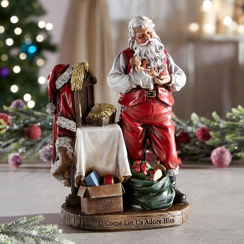 8&quot; Adoring Santa Figurine
