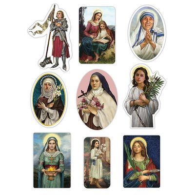 Saints for Girls Catholic Stickers