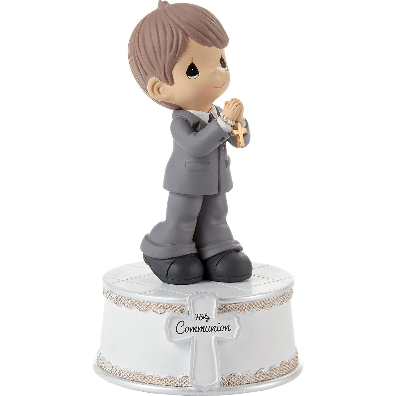 Boy &quot;Holy Communion&quot; Musical Figurine