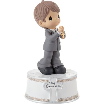 Boy &quot;Holy Communion&quot; Musical Figurine