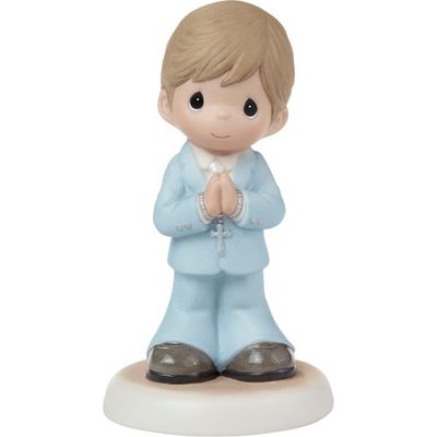 Boy First Communion Figurine (Brown Hair, Medium Skintone)