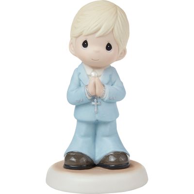 Boy First Communion Figurine (Blond Hair, Light Skintone)