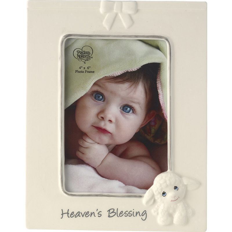 Ceramic &quot;Heaven&#39;s Blessing&quot; with Lamb Photo Frame