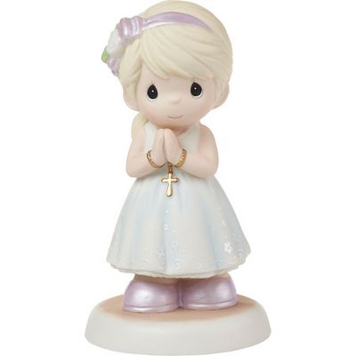 Girl First Communion Figurine (Blonde Hair, Light Skintone)