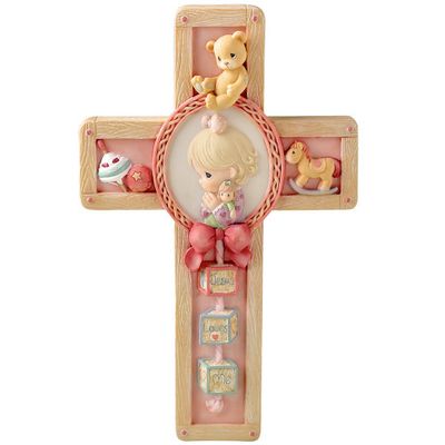 Girl &quot;Jesus Loves Me&quot; Resin Cross