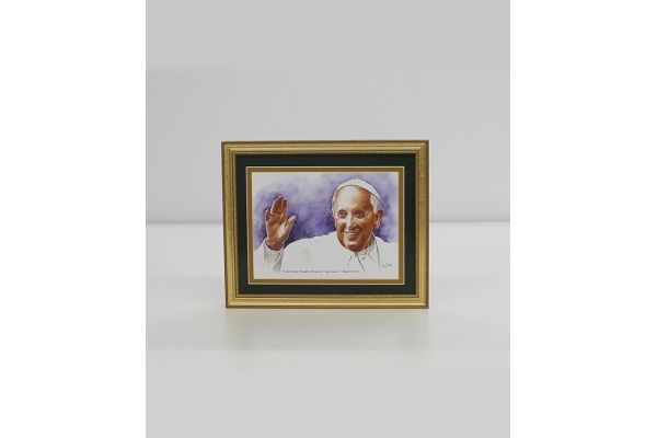 Pope Francis I Framed Watercolor Print 8x10
