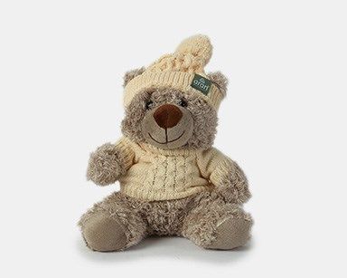 Medium Grey Teddy with Aran Jumper