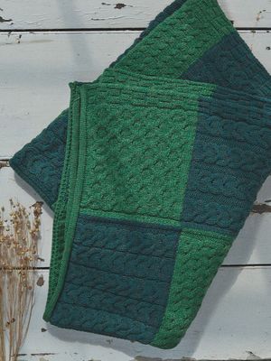 Green Patchwork Blanket